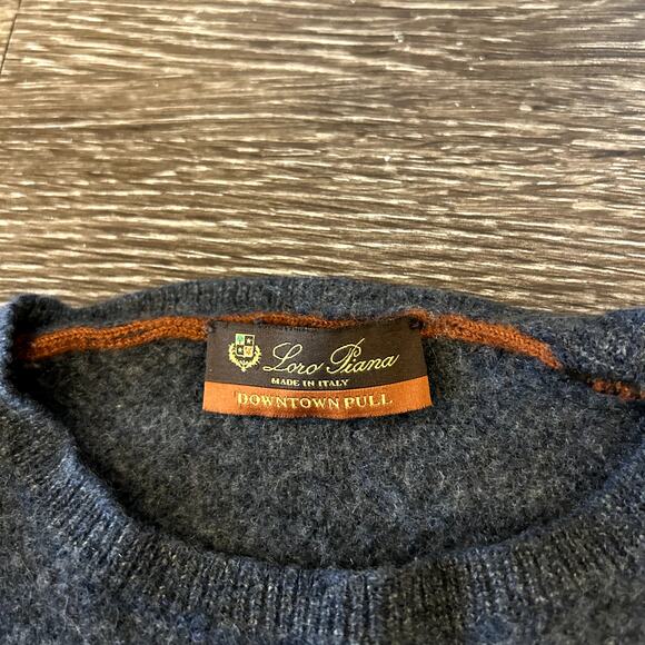 Loro Piana 100% Cashmere Sweater Gray Size 52 (*Shrunk* to XS/S) Cropped Fit - Picture 13 of 13